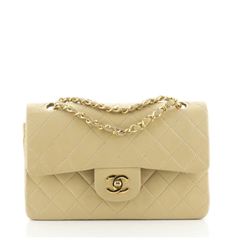 Chanel Vintage Classic Double Flap Bag Quilted Lambskin Small
