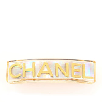Chanel Holographic Hair Barrette Metal and Resin