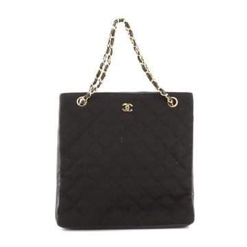 Chanel Vintage CC Chain Tote Quilted Jersey Small