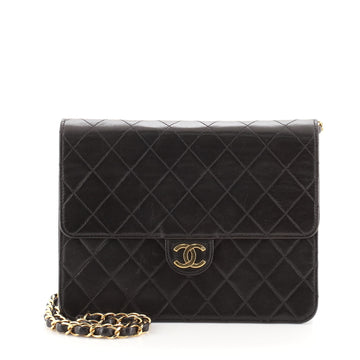Chanel Vintage Clutch with Chain Quilted Leather Medium