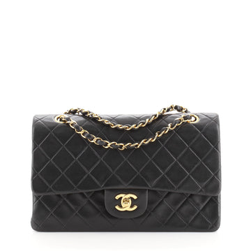 Chanel Vintage Classic Double Flap Bag Quilted Lambskin Medium