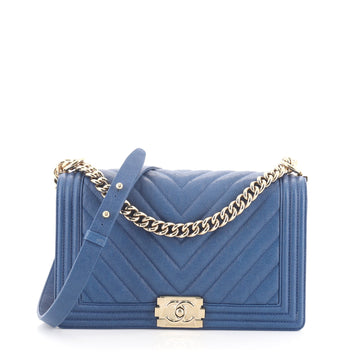 Chanel Boy Flap Bag Chevron Caviar New Medium