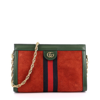 Gucci Ophidia Chain Shoulder Bag Suede Small