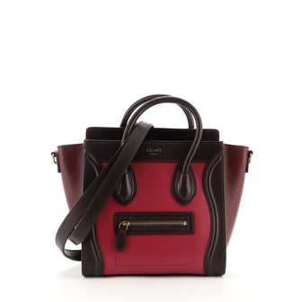 Celine Tricolor Luggage Bag Leather Nano