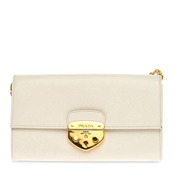 Prada Saffiano Lux Detachable Chain Clutch