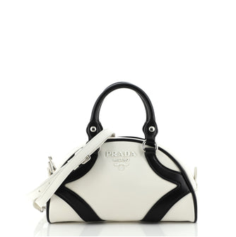 Prada Bowling Convertible Handle Bag Leather Small