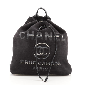 Chanel Deauville Backpack Canvas Large