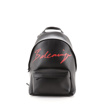 Balenciaga Everyday Script Logo Backpack Leather