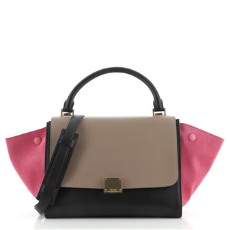 Celine Tricolor Trapeze Bag Leather Small