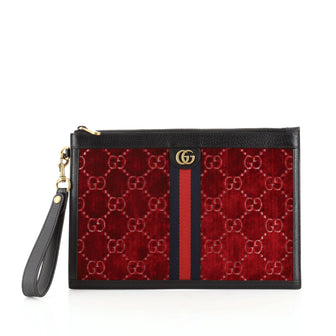 Gucci Ophidia Zip Pouch GG Velvet Large