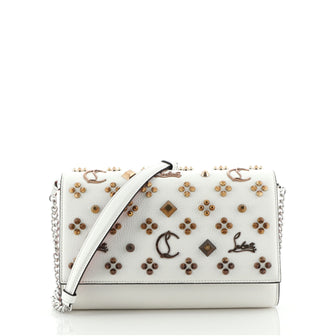 Christian Louboutin Paloma Clutch Embellished Leather Small