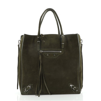 Balenciaga Papier A5 Zip Around Classic Studs Bag Suede