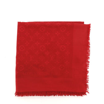 Louis Vuitton Monogram Denim Shawl Silk with Wool