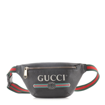 Gucci Logo Belt Bag Printed Leather Small