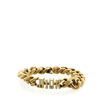 Christian Dior Logo Curb Link Bracelet Metal