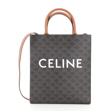Celine Vertical Cabas Tote Triomphe Coated Canvas Small