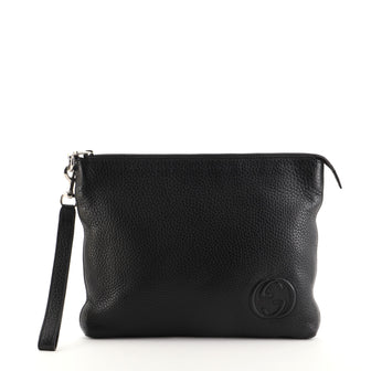 Gucci Soho Wristlet Clutch Leather Medium