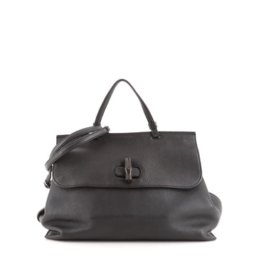 Gucci Bamboo Daily Top Handle Bag Leather Large