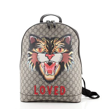 Gucci Zip Around Backpack Printed GG Coated Canvas Medium