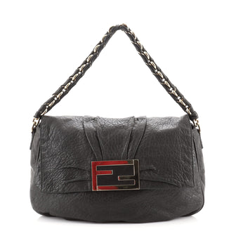 Fendi Mia Flap Bag Leather