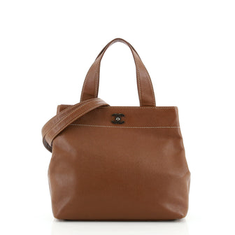 Chanel Vintage CC Turnlock Convertible Tote Caviar Medium