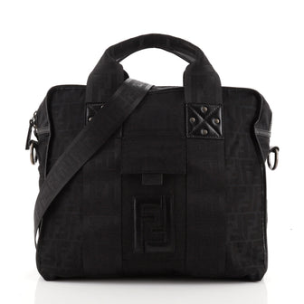 Fendi Vintage FF Convertible Zip Tote Zucca Canvas Medium
