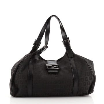 Fendi Belted Shoulder Bag Zucchino Canvas Medium