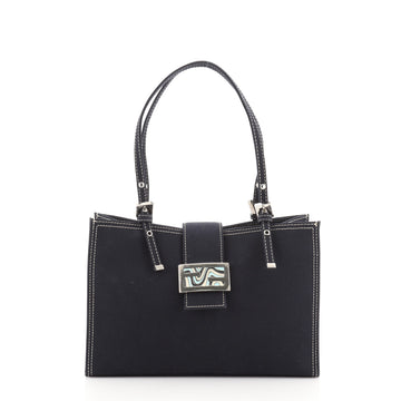 Fendi Vintage Zip Shoulder Bag Zucca Canvas Medium