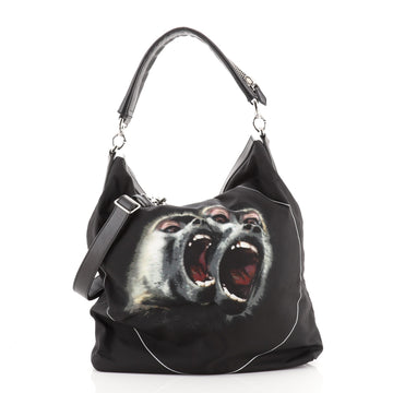Givenchy Nightingale Convertible Hobo Printed Canvas Large