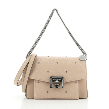 Givenchy GV3 Flap Bag Studded Embroidered Lambskin Small