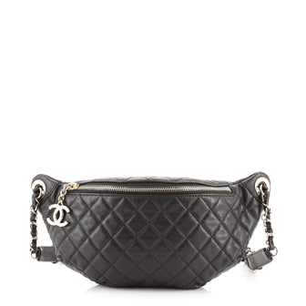 Chanel Banane Waist Bag Quilted Leather
