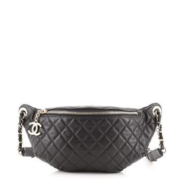 Chanel Banane Waist Bag Quilted Leather