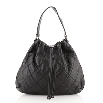 Chanel Drawstring Soft Hobo Quilted Calfskin Large