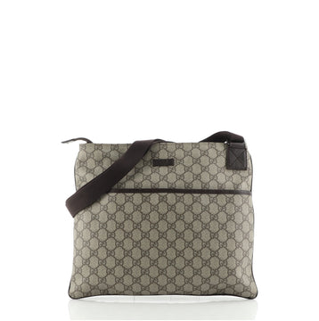 Gucci Flat Messenger Bag GG Coated Canvas Large