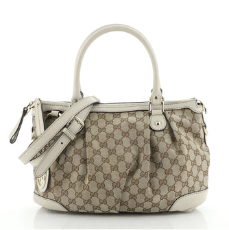 Gucci Sukey Top Handle Satchel GG Canvas Medium