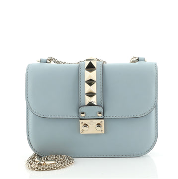 Valentino Glam Lock Shoulder Bag Leather Small