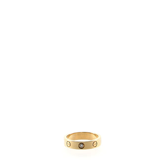 Cartier Love Wedding Band 1 Diamond Ring 18K Yellow Gold with Diamond