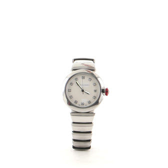 Bvlgari LVCEA Automatic Watch Watch Stainless Steel with Diamond Indicators and Mother of Pearl 36