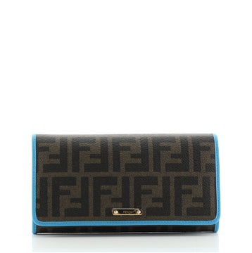Fendi Continental Wallet Zucca Coated Canvas Long