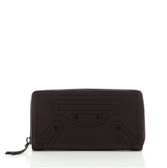 Balenciaga Blackout Zip Around Wallet Leather