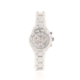 Chanel J12 Chronograph Automatic Watch Watch Ceramic and Stainless Steel with Diamond Markers 41