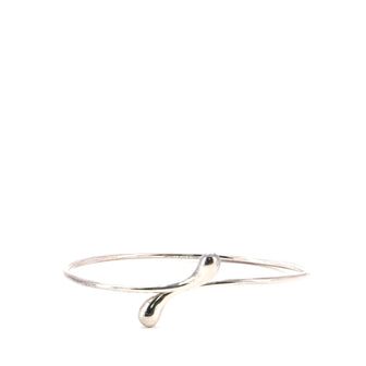 Tiffany & Co. Elsa Peretti Elongated Teardrop Bangle Bracelet Sterling Silver