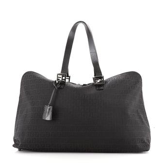 Fendi Vintage Zip Around Tote Zucchino Canvas Large