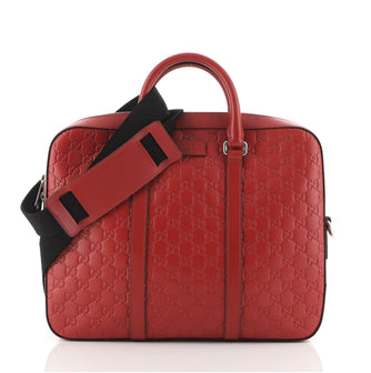 Gucci Convertible Briefcase Guccissima Leather Medium