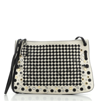 Bottega Veneta Palio Crossbody Bag Intrecciato Nappa with Grommet Detail Medium