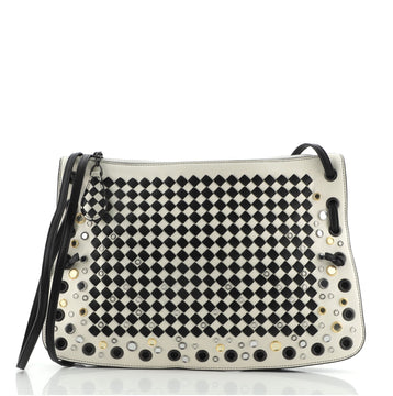 Bottega Veneta Palio Crossbody Bag Intrecciato Nappa with Grommet Detail Medium