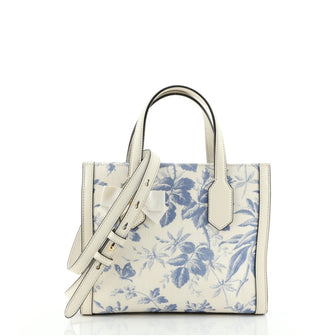 Gucci GG Ribbon Tote Printed Linen Small