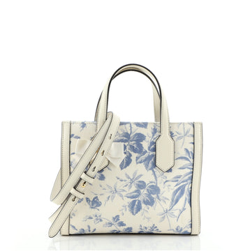 Gucci GG Ribbon Tote Printed Linen Small