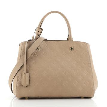 Louis Vuitton Montaigne Handbag Monogram Empreinte Leather MM
