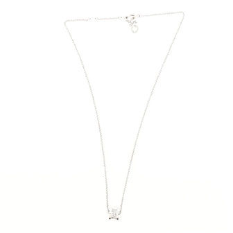 Bvlgari B.Zero1 Round Pendant Necklace 18K White Gold with Diamonds Small